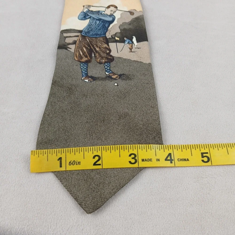 Brooks Brothers Makers 3.75x59 Mens Silk Tie‎ Golf